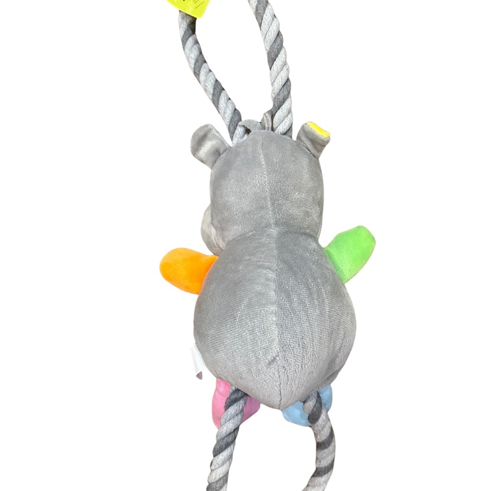 Colorful Plush Dog Toy with Rope - Picture 2 of 6